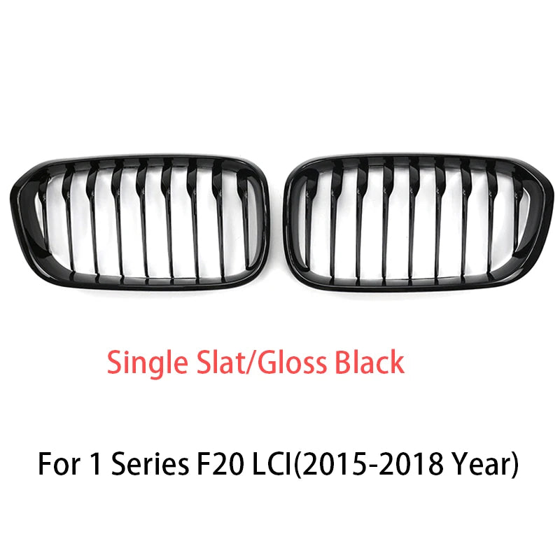 Front Bumper Racing Radiator Mesh Grill For BMW 1 Series F20 F21 Facelift 2015-2019 Year Gloss Matte Black M Color Carbon Print