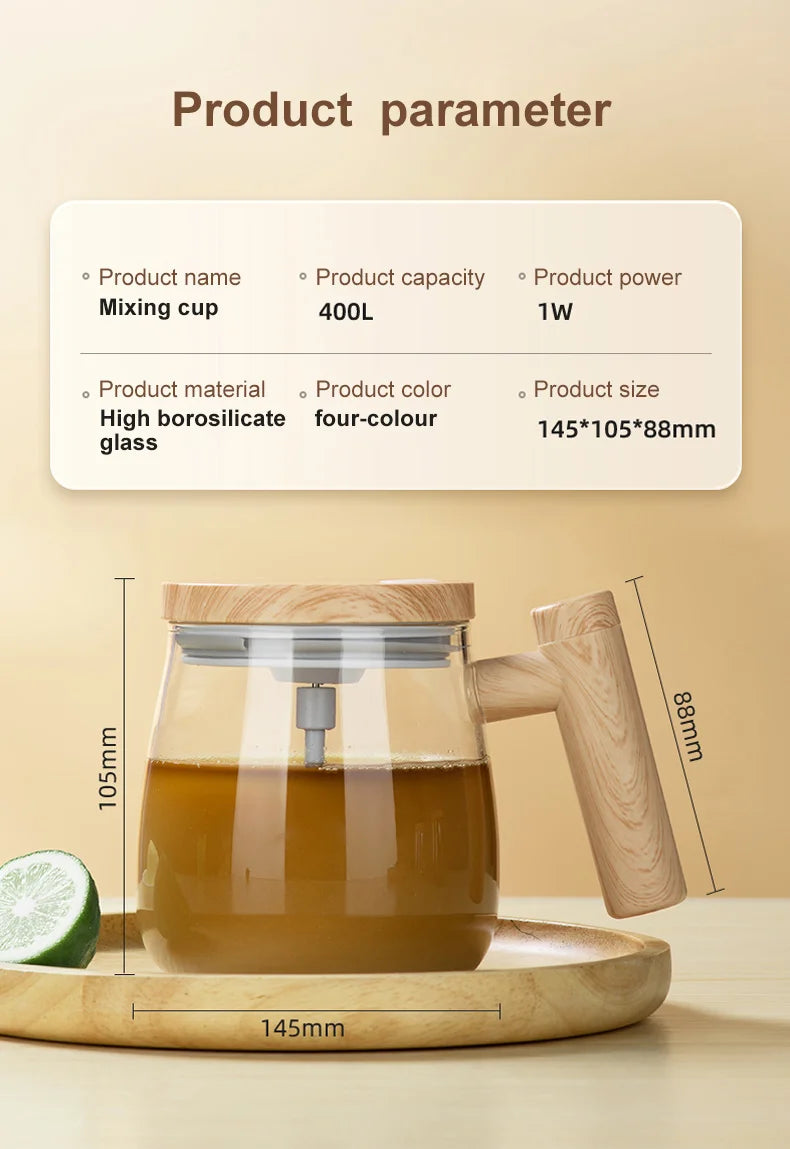 400ML Automatic Stirring Cup Mug Rechargeable Portable Coffee Electric Stirring Rotating Magnetic Home Drinking Tools Equipment