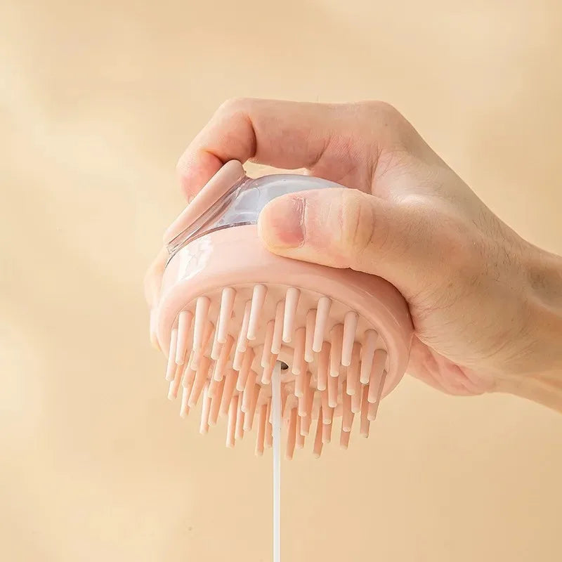 1Pc Hair washing comb liquid shampoo brush head cleaning massage tool pet bathing head scratcher