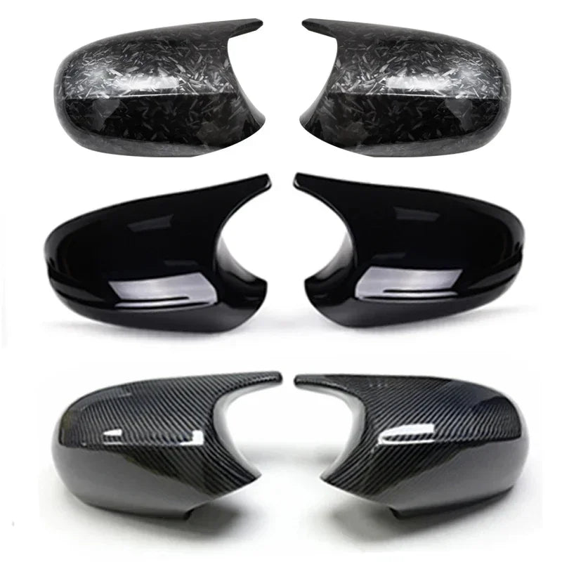 Rearview Mirror Covers for Bmw 1 3 Series E90 E91 E92 E93 E80 E81 E87 E88 Rear-View Carbon Fiber Gloss Black