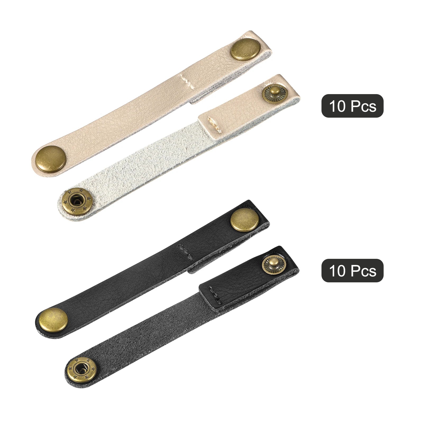 20Pcs 5 Colors Leather Cable Straps Cable Tie Wraps Cord Management Holder Keeper Cord Organizer for USB Cables Headphone Wires