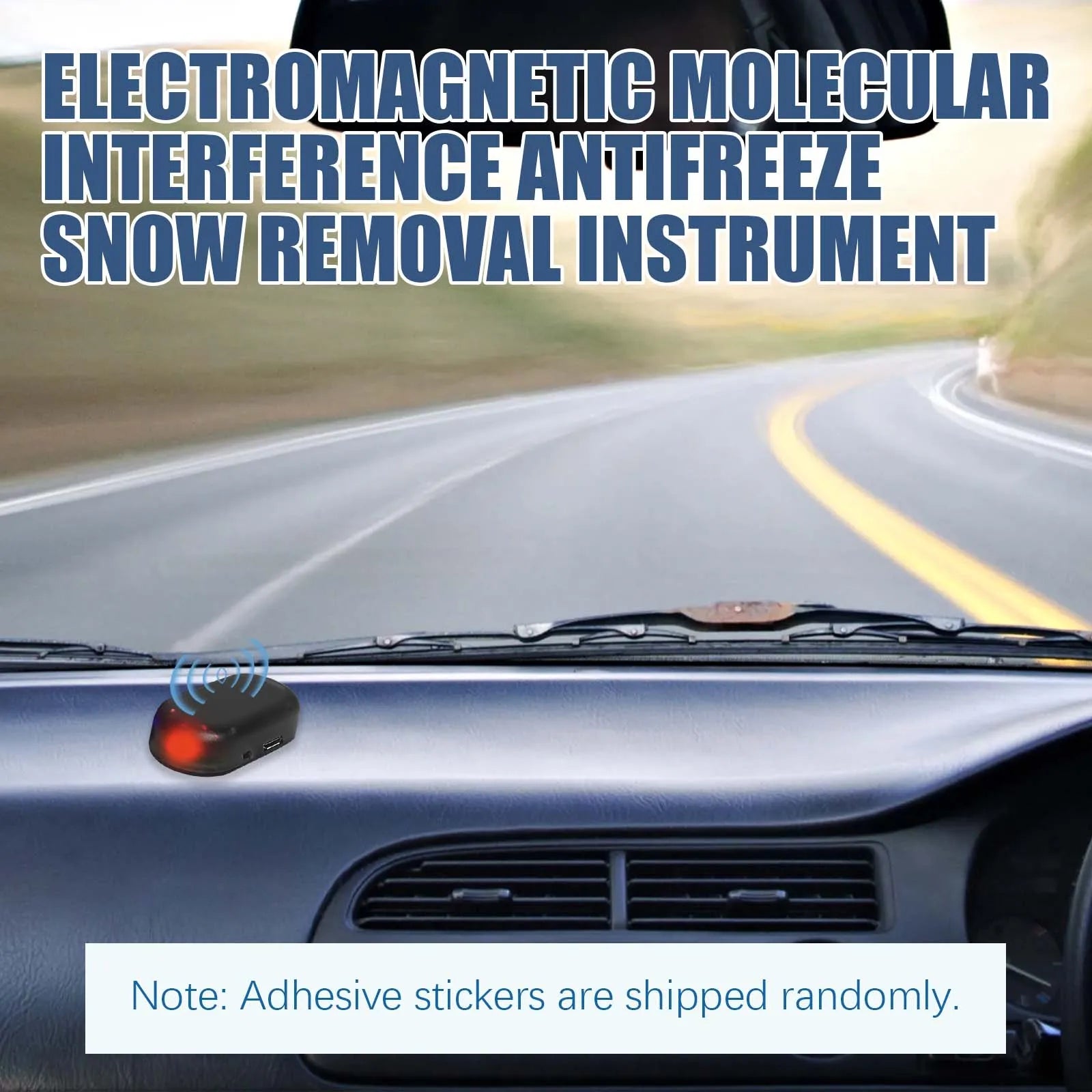 Car Solar Electromagnetic Molecular Interference Antifreeze Device Snow Removal Instrument Windshield Deicer Defog Winter