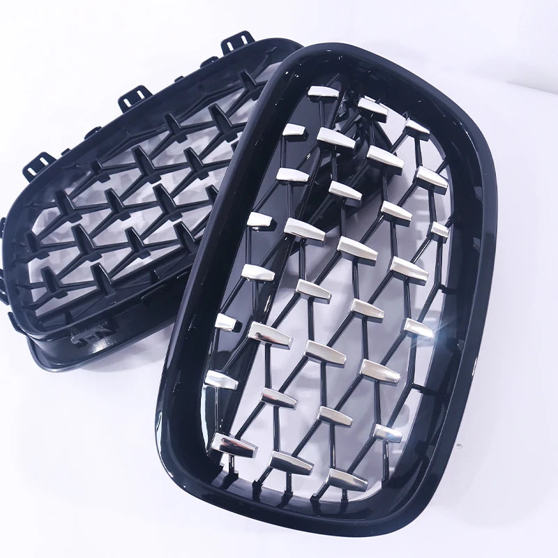 Front Bumper Star Grille Chrome Black Diamond Grill For BMW 1 Series F20 F21 Pre-Facelift  2011-2014 116i 118i 120i Accessories