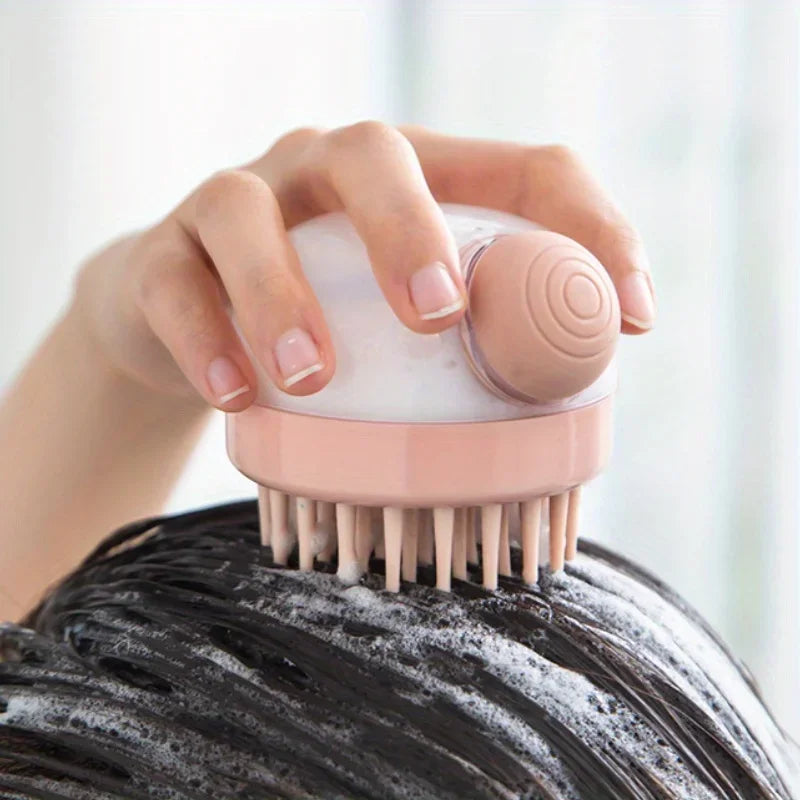1Pc Hair washing comb liquid shampoo brush head cleaning massage tool pet bathing head scratcher