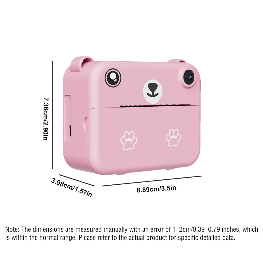Digital Children Camera Photography Instant Print Photo 1080P HD Video Recorder Mini Thermal Printer Educational Birthday Gifts