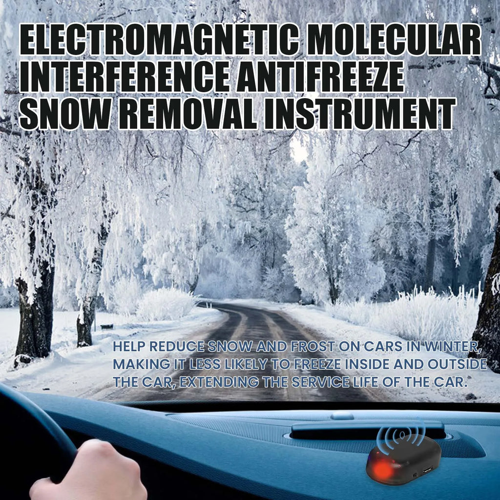 Car Solar Electromagnetic Molecular Interference Antifreeze Device Snow Removal Instrument Windshield Deicer Defog Winter