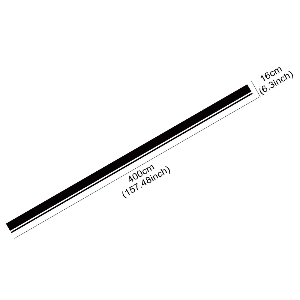 Car Hood Bonnet Roof Trunk Kit Long Racing Stripe Stickers For BMW 3 Series M3 E90 F30 G20 Vinyl Decals Auto Styling Accessories