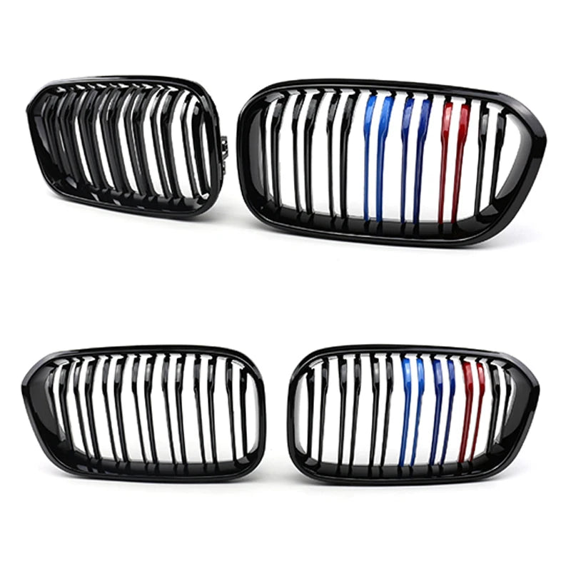 Front Bumper Racing Radiator Mesh Grill For BMW 1 Series F20 F21 Facelift 2015-2019 Year Gloss Matte Black M Color Carbon Print