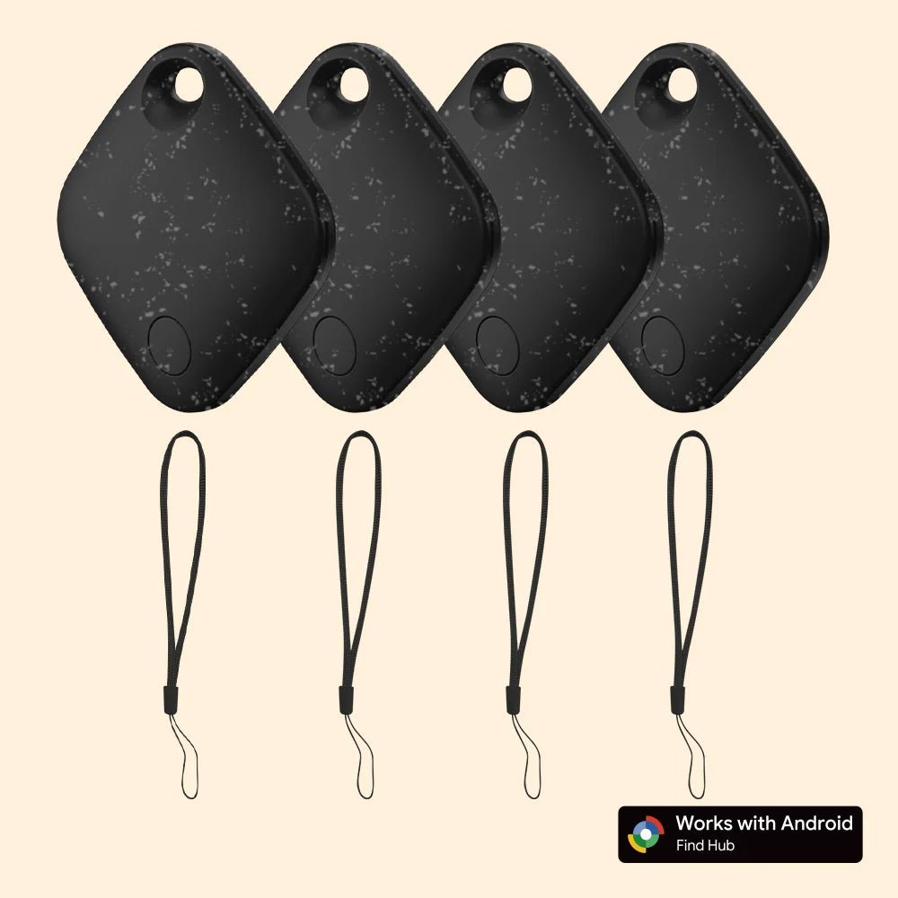 4-pcs Android Tracker Eco Friendly Portable Anti-lost Device For Google's Find Hub Keys Finder Smart Tag for Pixel Xiaomi GMS