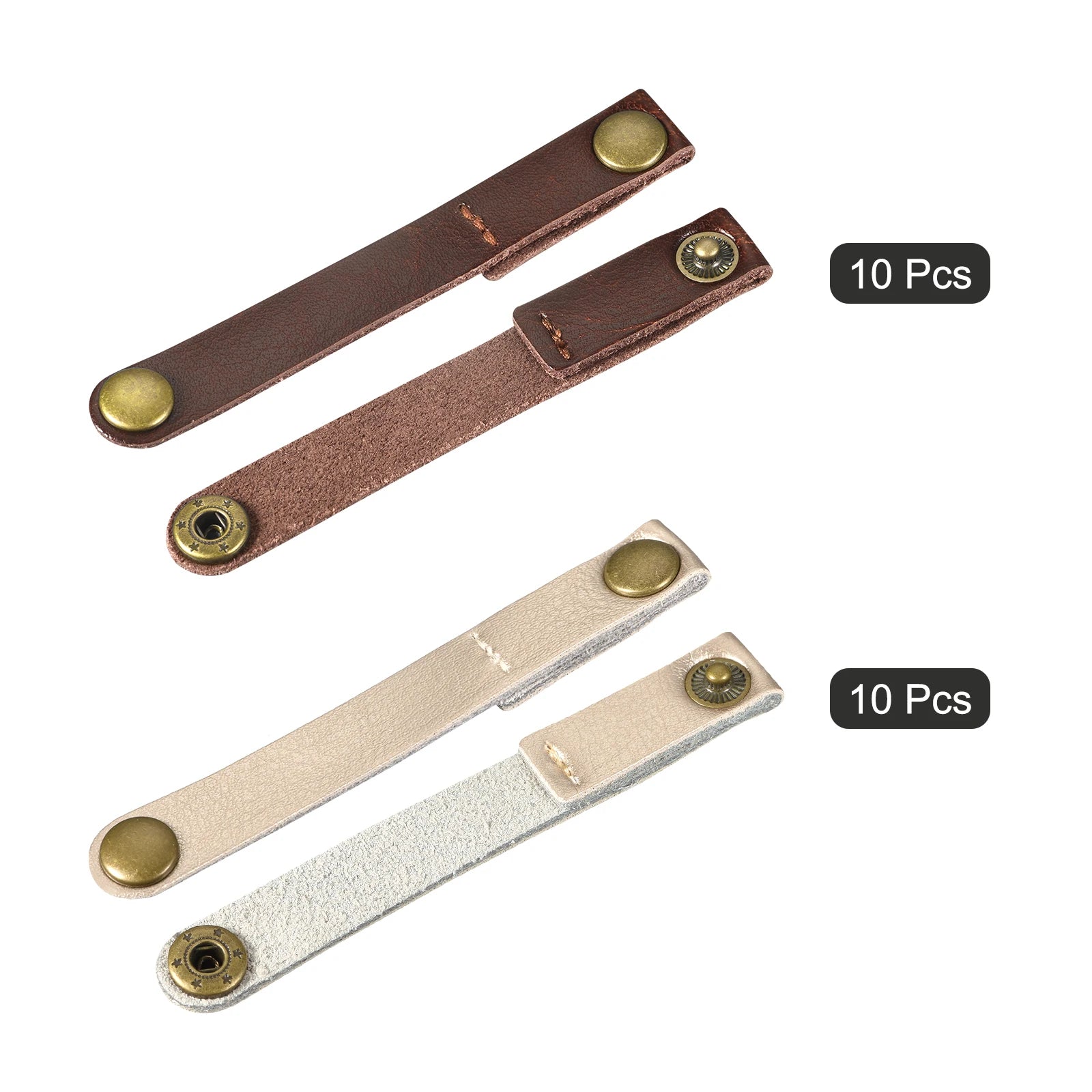 20Pcs 5 Colors Leather Cable Straps Cable Tie Wraps Cord Management Holder Keeper Cord Organizer for USB Cables Headphone Wires