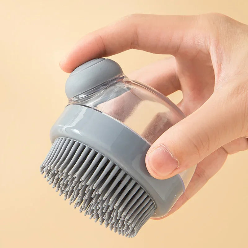 1Pc Hair washing comb liquid shampoo brush head cleaning massage tool pet bathing head scratcher