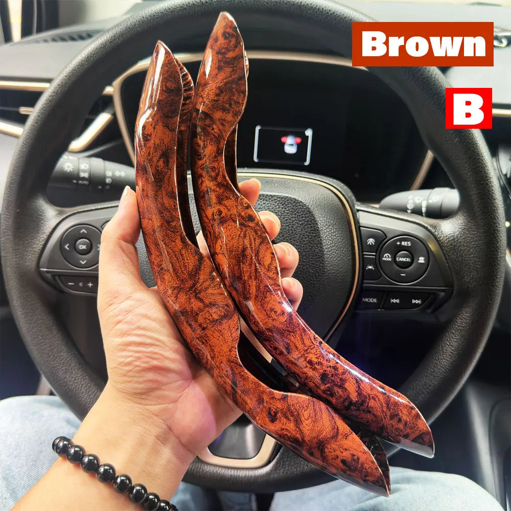 2PCS Universal Round Car Steering Wheel Cover Winter Fur Warm Carbon Fiber Leather Anti-slip Protective Case luxury Accessories