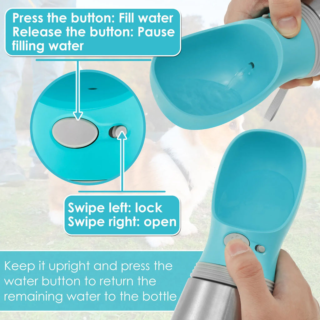 Dog Water Bottles Portable Pet Dogs Cats Water Dispenser Leak Proof Drinking Container Large Capacity Pet Water Supplies