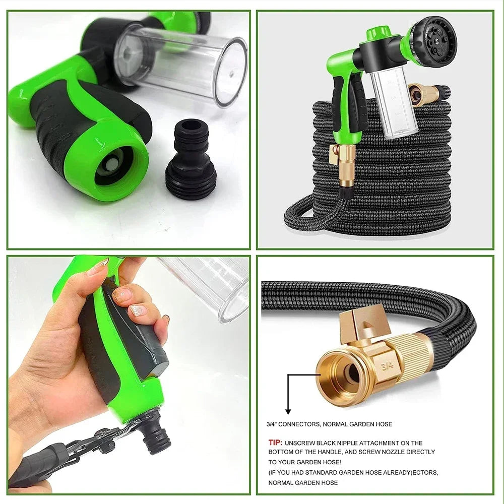 Dog Shower Sprayer 8 in 1 Pet Bath Cleaning Cat Dog Shower Gun High-pressure Hose Nozzle Foam Garden Car Animal Dog Wash Tool