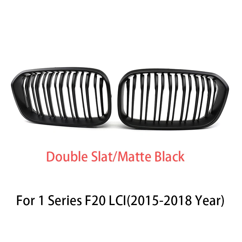 Front Bumper Racing Radiator Mesh Grill For BMW 1 Series F20 F21 Facelift 2015-2019 Year Gloss Matte Black M Color Carbon Print