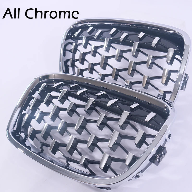 Front Bumper Star Grille Chrome Black Diamond Grill For BMW 1 Series F20 F21 Pre-Facelift  2011-2014 116i 118i 120i Accessories