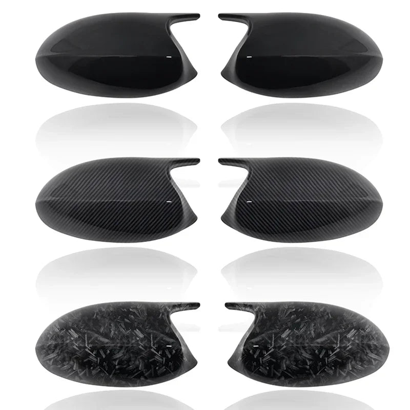 Rearview Mirror Covers for Bmw 1 3 Series E90 E91 E92 E93 E80 E81 E87 E88 Rear-View Carbon Fiber Gloss Black