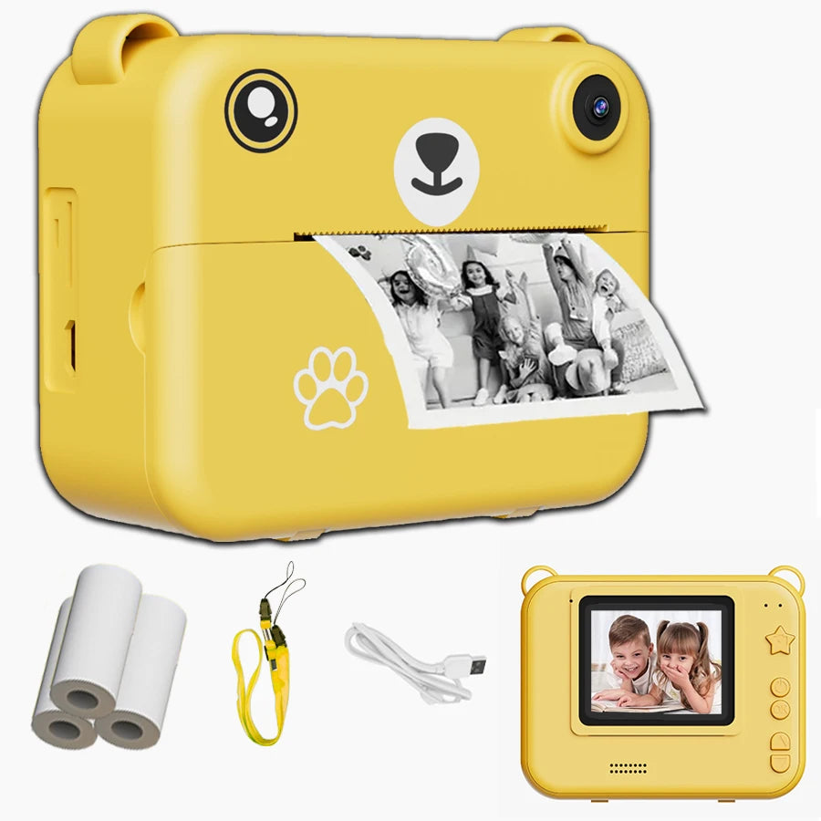 Digital Children Camera Photography Instant Print Photo 1080P HD Video Recorder Mini Thermal Printer Educational Birthday Gifts