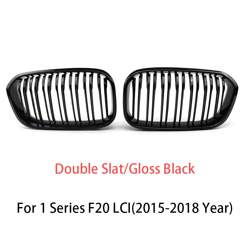 Front Bumper Racing Radiator Mesh Grill For BMW 1 Series F20 F21 Facelift 2015-2019 Year Gloss Matte Black M Color Carbon Print