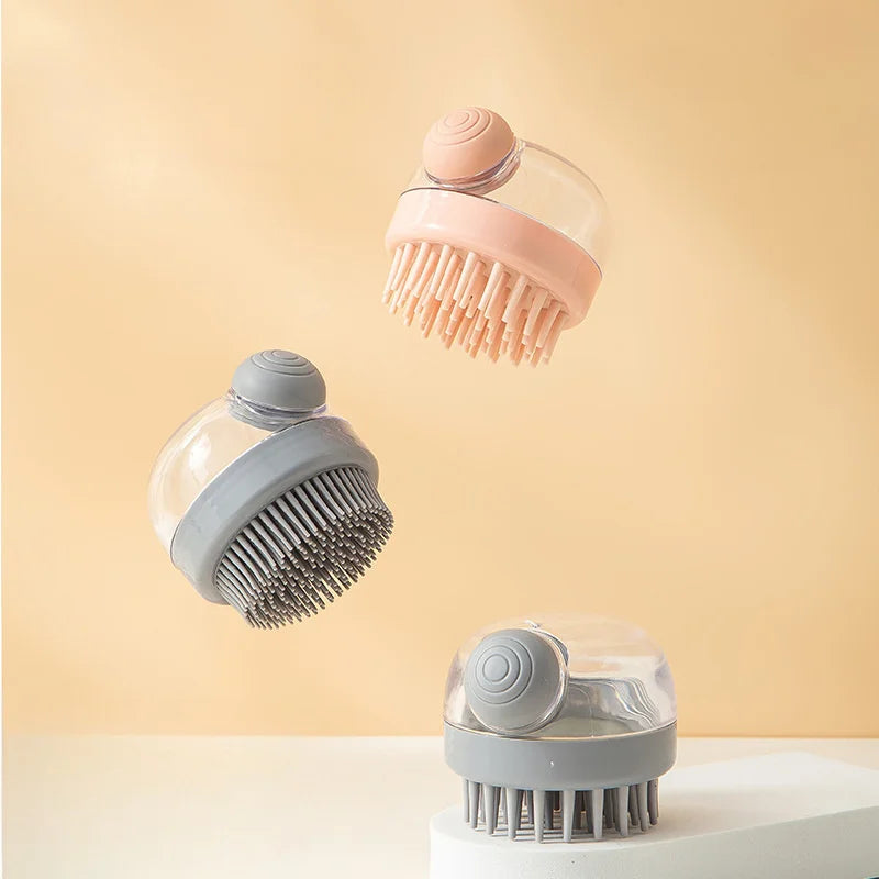 1Pc Hair washing comb liquid shampoo brush head cleaning massage tool pet bathing head scratcher