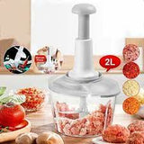 Multicolor Manual Food Chopper-1 Pc for Effortless Food Preparation