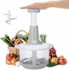 Multicolor Manual Food Chopper-1 Pc for Effortless Food Preparation